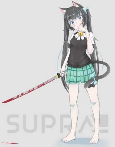 I drew and animated a yandere neko for the first time! OwO