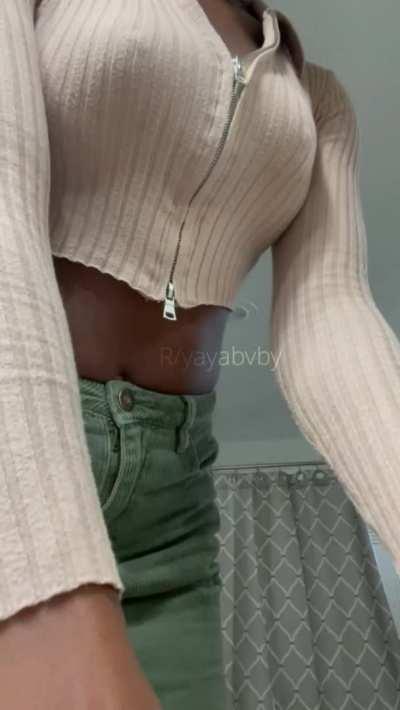 Trying not to get caught being horny showing you my nipples in public