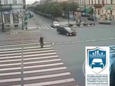 Motorcycle hits a car and crashes going more than 150 km/h (93.2 mph) killing the driver and a pedestrian.