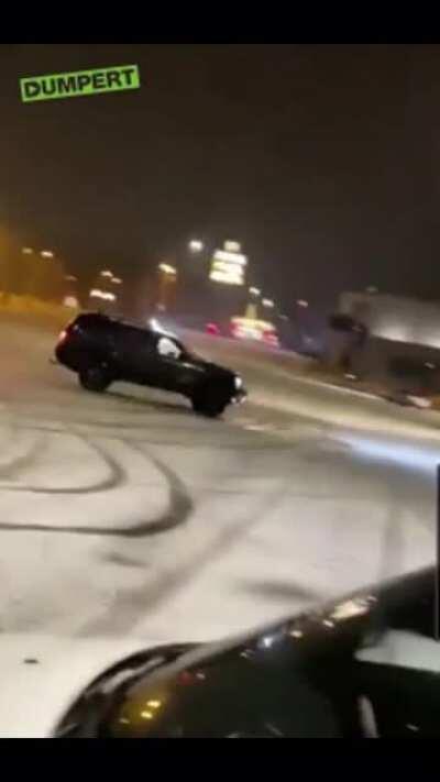 Drifting in the snow