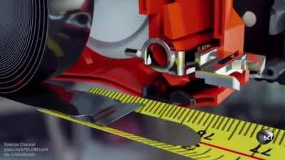 Inside a tape measure