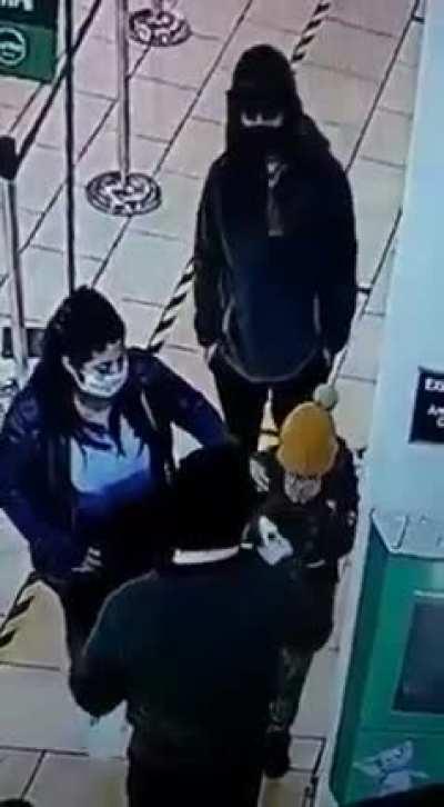 Getting your temperature checked by someone that’s not paying attention