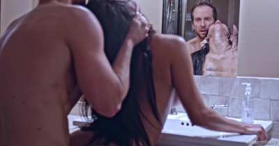 Peta Jensen has standing doggy sex