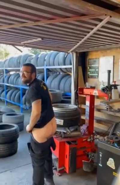 Blast of air removes his strides