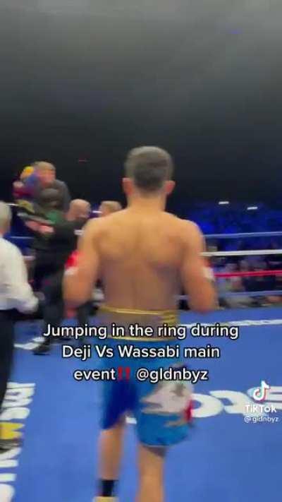 The guy that jumped into the ring made a tiktok of him doing it