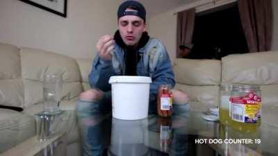 Swallowing sausages whole....