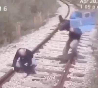 PeRsOn GeTs HiT bY a TrAiN