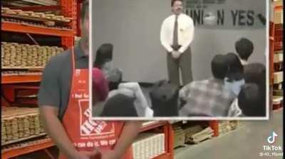 Anti-Union propaganda from Walmart and Home Depot... word for word the same.