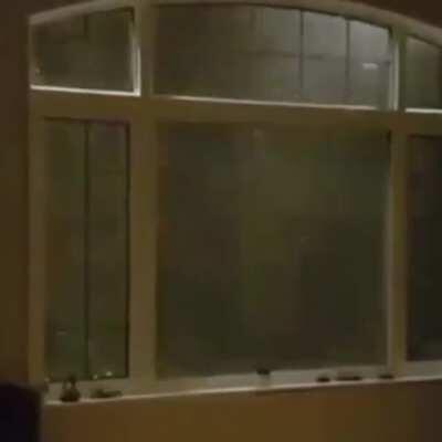 Intense hail storm in Canada. Looks like an over exaggerated storm scene in an old movie