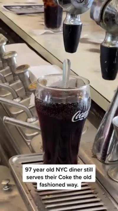 Coke served the old fashioned way