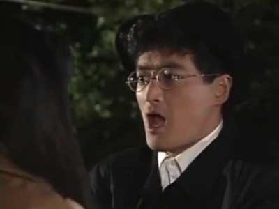 Yūko Asano hits the same guy in the balls 6 times in Kimi no Hitomi wo Taiho suru (1988)