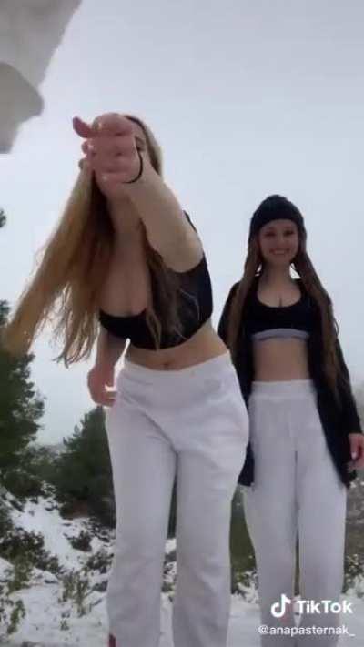 Ana takes off sweater - sfw (@anapasternak_)