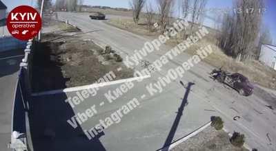 Russian troops in Ukraine are killing people randomly in their cars while trying to escape!