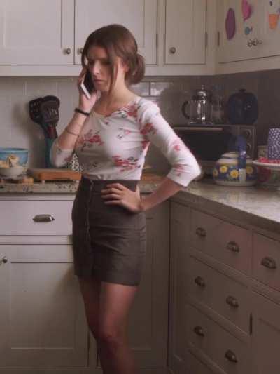 Anna Kendrick in a skirt