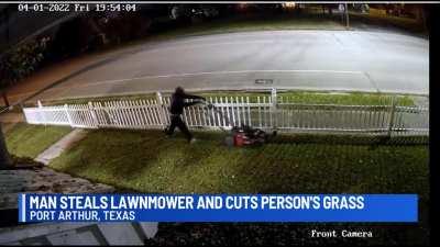 Thief Steals Lawnmower But Stops to Mow Homeowner's Lawn Before Fleeing