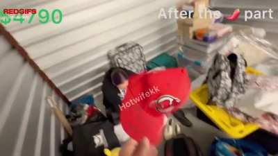 Some risky public fun after going through a auctioned storage unit in Raleigh