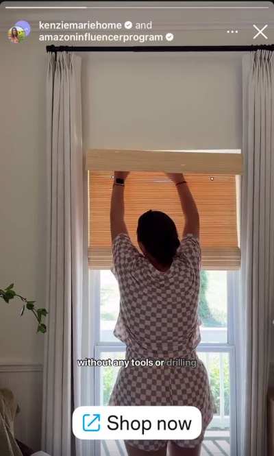 Putting up blinds barefoot just makes sense.