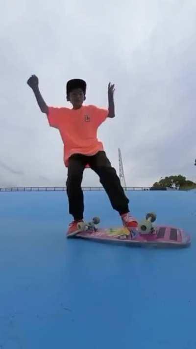 Pretty cool skateboard trick