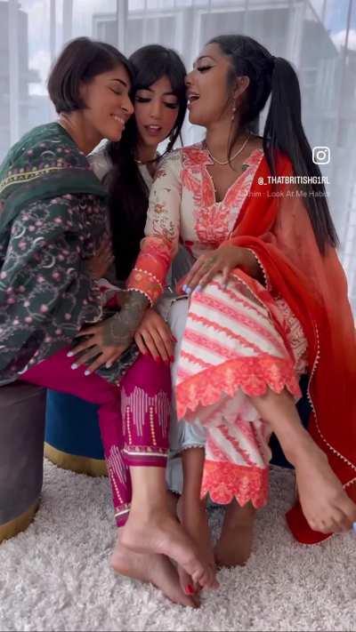 3 desi Bhabis teasing you, what do you think happened next? THE HOTTEST THREESOME dropping Sunday for purchase