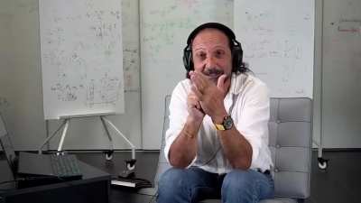 Nassim explaining sub-planckian dynamics, or how information travels via wormholes to mediate particle entanglement. Essentially - hyperspace.