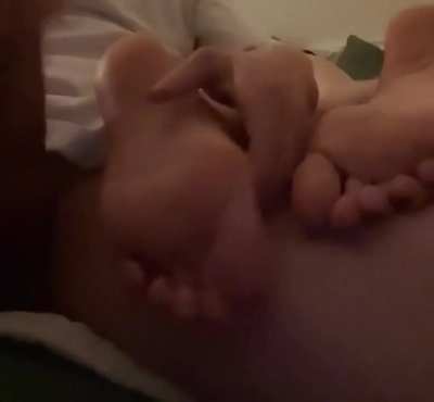 Jerking off to aunts feet