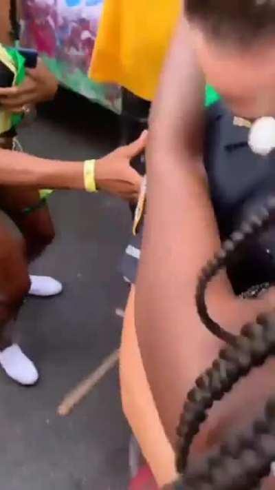 NYPD getting that Labor Day overtime at the Caribbean parade 💀