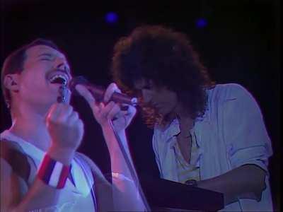 Queen performing 