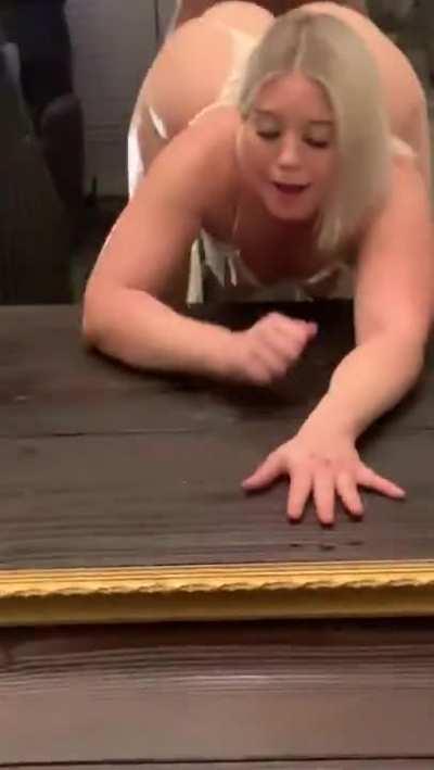 PAWG takes black dick backshots from her hubby