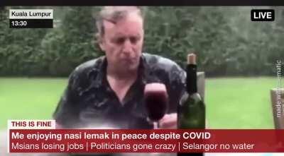 While everything goes to shits... at least I can still eat my nasi lemak [from IG @nasilemak.memes]