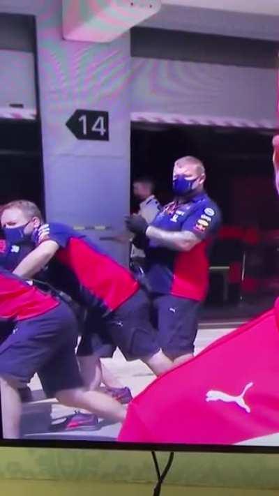 Cheeky engineer at today’s race!