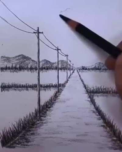 Perspective drawing by XHH4133 (douyin)