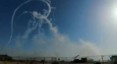 One Tamir interceptor from the Iron Dome malfunctions and hits the ground in Israel