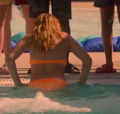 Peyton getting out of the pool from new season of Cobra Kai