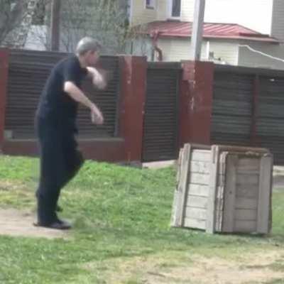 He has a black belt in Crackhead Kung Fu