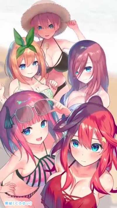 Swimsuit Quints: ANIMATED