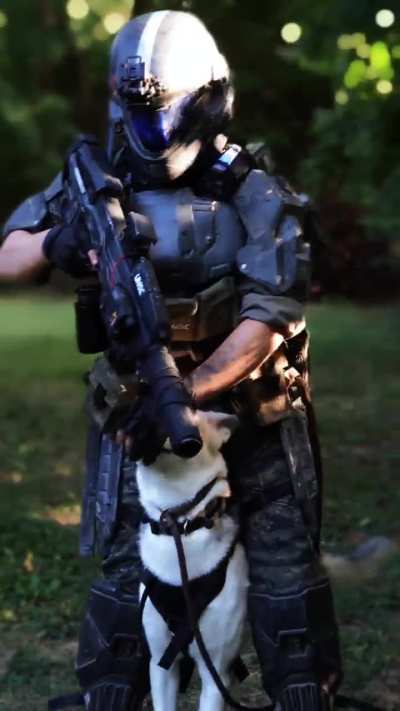 Put together random stuff I filmed with my ODST cosplay and my dog.