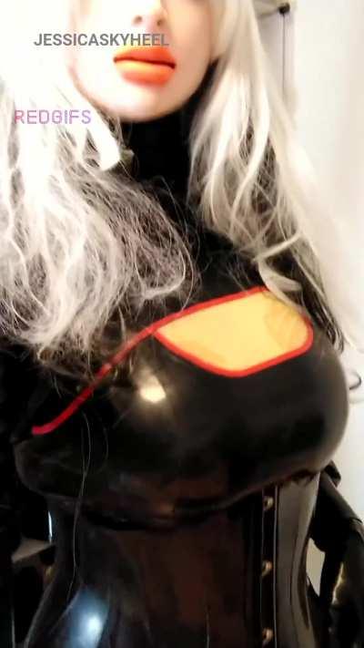 I love wearing my latex dress