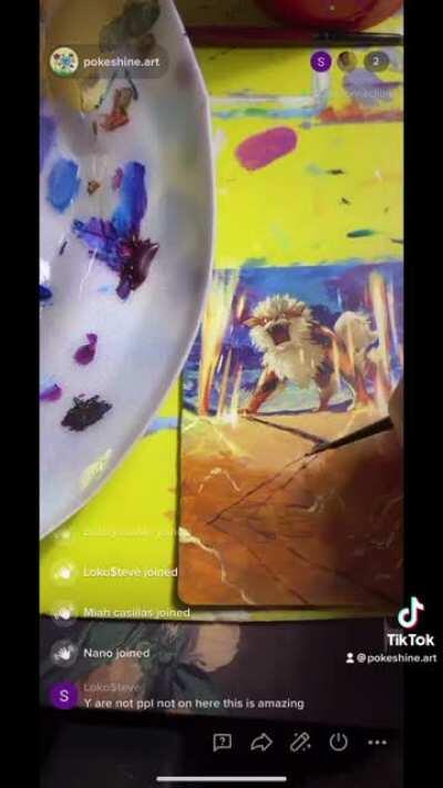 🔥 Holo Arcanine card alter 🎨 by: pokeshine.art