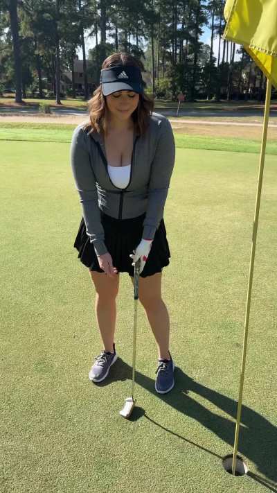 Think you can focus on your swing with me around