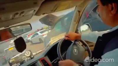 What could go wrong if you block an entire motorway for a political rally without any warning