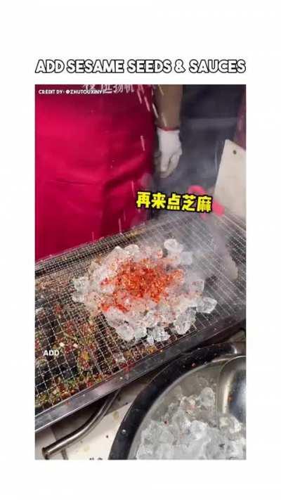 This has to be the dumbest food I have ever seen |BBQing ice cubes|