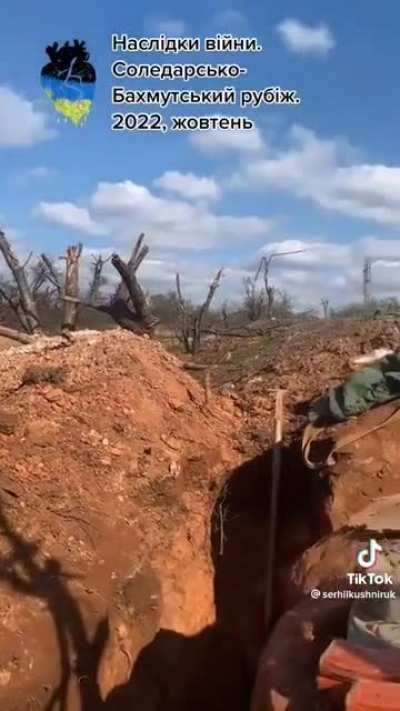Frontline trenches at Bakhmut, relentlessly assaulted and successfully defended for 4 months