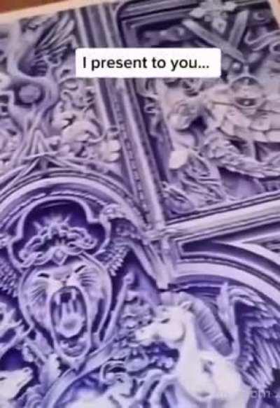 1 ballpoint pen + 140 hours of work