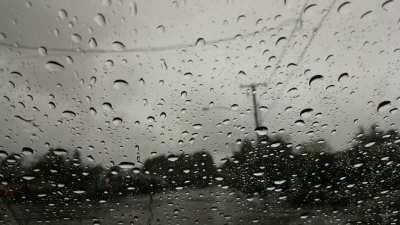 [OC] Sheltered in a car to admire Oregon downpour