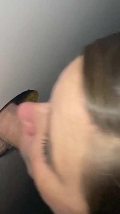 Back in Florida and my happy place with two cocks and some amazing cum at my favorite gloryhole