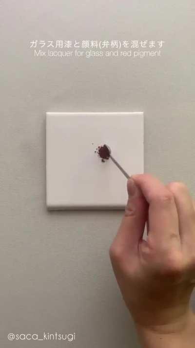 Repairing a pot with Japanese Kintsugi technique