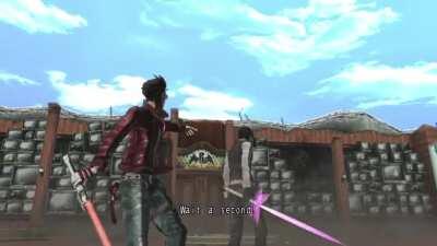 You can catch Henry despawning before the door opens (Watch his Cross Sabre closely)