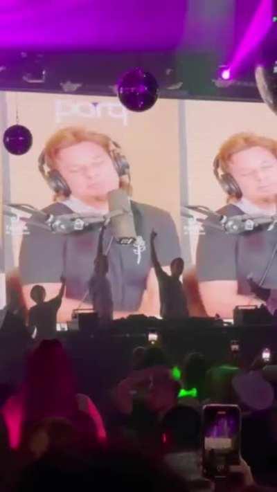 Dude sharing his favourite type of weed during a rave party.