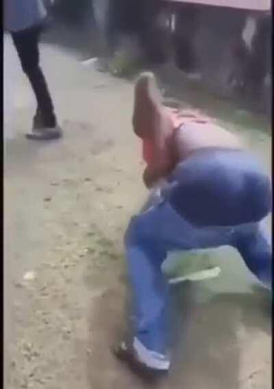 Man really used a tree