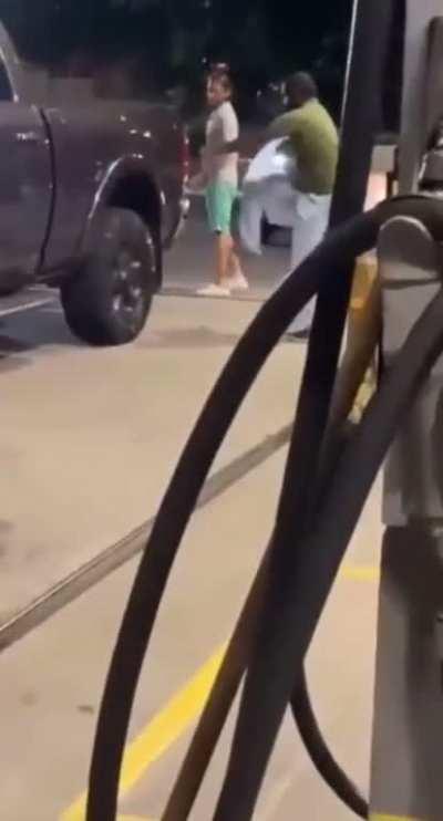 Man gets shot for kicking truck.
